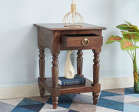 Belgium Solid Wood Side Table - Furniselan - Grey-Finish