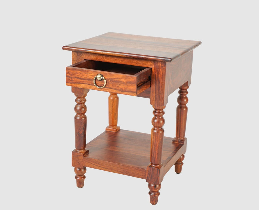 Belgium Solid Wood Side Table - Furniselan - Maple-Finish