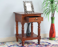 Belgium Solid Wood Side Table - Furniselan - Maple-Finish