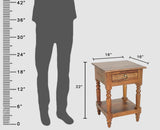 Belgium Solid Wood Side Table - Furniselan - Teak-Finish