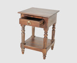 Belgium Solid Wood Side Table - Furniselan - Grey-Finish