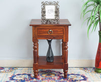 Belgium Solid Wood Side Table - Furniselan - Maple-Finish