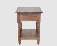 Belgium Solid Wood Side Table - Furniselan - Grey-Finish