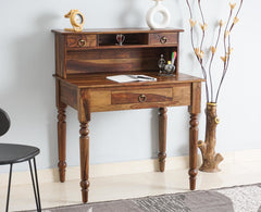 Belgium Solid Wood Study Table - Furniselan - Teak-Finish