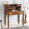 Belgium Solid Wood Study Table - Furniselan - Teak-Finish