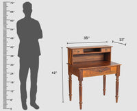 Belgium Solid Wood Study Table Furniselan - Maple-Finish