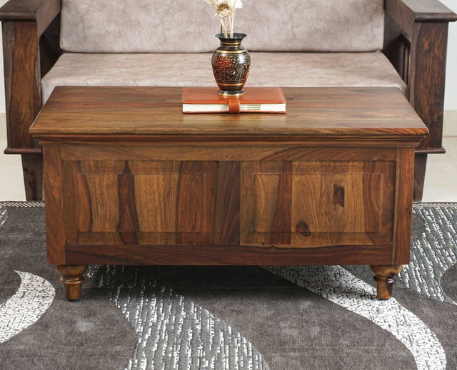 Belgium Solid Wood Trunk Box - Furniselan - Teak-Finish