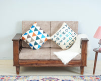 Bikaner Sheesham Wood 2 Seater Sofa - Two Seater Sofa - Furniselan - Grey-Finish