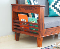 Bikaner Sheesham Wood 2 Seater Sofa - Two Seater Sofa - Furniselan - Maple-Finish