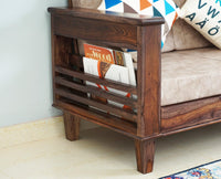 Bikaner Sheesham Wood 2 Seater Sofa - Two Seater Sofa - Furniselan - Grey-Finish