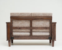 Bikaner Sheesham Wood 2 Seater Sofa - Two Seater Sofa - Furniselan - Grey-Finish