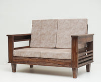Bikaner Sheesham Wood 2 Seater Sofa - Two Seater Sofa - Furniselan - Grey-Finish