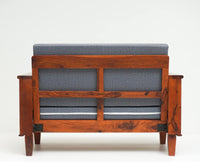 Bikaner Sheesham Wood 2 Seater Sofa - Two Seater Sofa - Furniselan - Maple-Finish