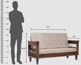 Bikaner Sheesham Wood 3 Seater Sofa - Three Seater Sofa - Furniselan - Grey-Finish