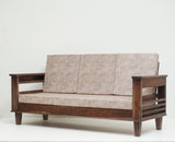 Bikaner Sheesham Wood 3 Seater Sofa - Three Seater Sofa - Furniselan - Grey-Finish