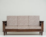 Bikaner Sheesham Wood 3 Seater Sofa - Three Seater Sofa - Furniselan - Grey-Finish