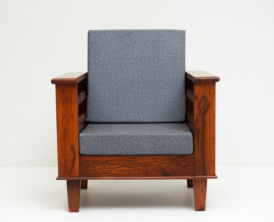 Bikaner Sheesham Wood 5 Seater Sofa With Coffee Table-3+1+1+Table - sofa - Furniselan - Maple-Finish