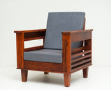 Bikaner Sheesham Wood 5 Seater Sofa With Coffee Table-3+1+1+Table - sofa - Furniselan - Maple-Finish