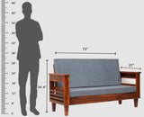 Bikaner Sheesham Wood 5 Seater Sofa With Coffee Table-3+1+1+Table - sofa - Furniselan - Maple-Finish
