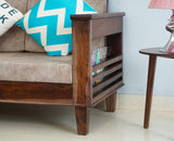 Bikaner Sheesham Wood 5 Seater Sofa With Coffee Table-3+1+1+Table - sofa - Furniselan - Grey-Finish