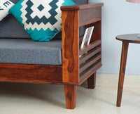 Bikaner Sheesham Wood 5 Seater Sofa With Coffee Table-3+1+1+Table - sofa - Furniselan - Maple-Finish