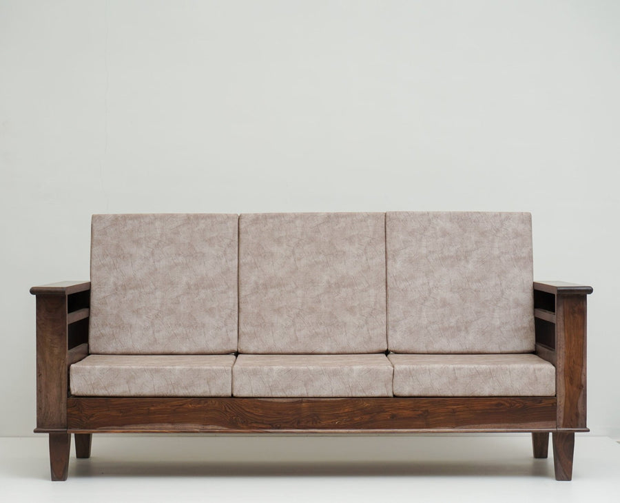 Bikaner Sheesham Wood 5 Seater Sofa With Coffee Table-3+1+1+Table - sofa - Furniselan - Grey-Finish