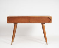 Boston Solid Wood Rattan Cane Console Table - Console Table - Furniselan Brown-Finish