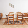 Boston Solid Wood Rattan Cane Dining Table Eight Seater Set (Copy) Furniselan Brown-Finish