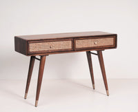 Boston Solid Wood Rattan Cane Dressor Furniselan Grey-Finish