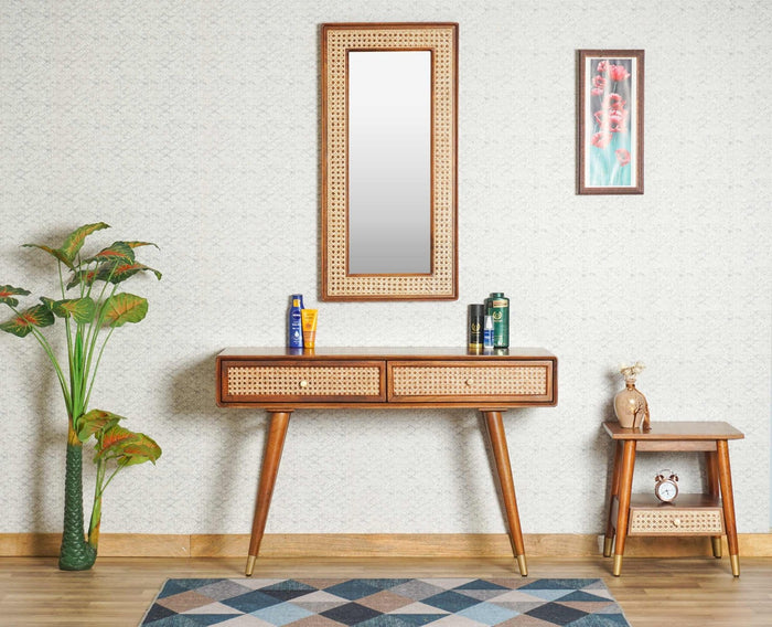 Boston Solid Wood Rattan Cane Dressor - Dressers & Mirrors - Furniselan