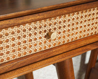 Boston Solid Wood Rattan Cane Dressor - Dressers & Mirrors - Furniselan Brown-Finish
