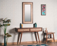 Boston Solid Wood Rattan Cane Dressor Furniselan Grey-Finish