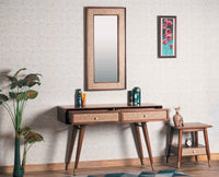 Boston Solid Wood Rattan Cane Dressor Furniselan Grey-Finish