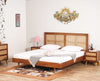 Boston Solid Wood Rattan Cane Queen Size Bed - Queen Size Bed - FurniselanFurniselan