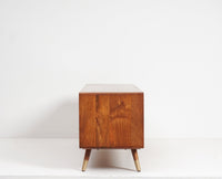 Boston Solid Wood Rattan Cane Tv Cabinet - Tv Cabinet - Furniselan Brown-Finish