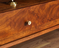 Boston Solid Wood Rattan Cane Tv Cabinet - Tv Cabinet - Furniselan Brown-Finish