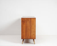 Boston Solid Wood Rattan Cane Two Door Sidebaord with three Drawers - Sideboard - Furniselan Brown-Finish