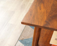 Boston Solid Wood Rattan Cane two Drawer Coffee Table - Coffee Table - Furniselan Brown-Finish