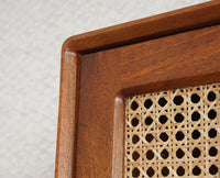 Boston Solid Wood Rattan Cane Wardrobe Furniselan Brown-Finish