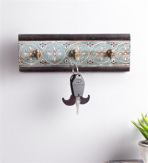 Brass FittedWooden Painted Key Holder Furniselan