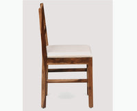 Brazos Sheesham Wood Study Dining Chair Set of Two - Wooden Chairs - Furniselan - Rustic-Teak-Finish