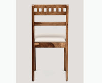 Brazos Sheesham Wood Study Dining Chair Set of Two - Wooden Chairs - Furniselan - Rustic-Teak-Finish