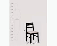 Brazos Sheesham Wood Study Dining Chair Set of Two -  Wooden Chairs - Furniselan - Walnut-Finish
