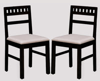Brazos Sheesham Wood Study Dining Chair Set of Two -  Wooden Chairs - Furniselan - Walnut-Finish