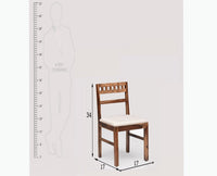 Brazos Sheesham Wood Study Dining Chair Set of Two - Wooden Chairs - Furniselan - Rustic-Teak-Finish