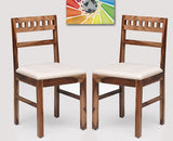 Brazos Sheesham Wood Study Dining Chair Set of Two