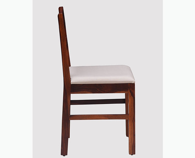 Brazos Sheesham Wood Study Dining Chair Set of Two - Wooden Chairs - Furniselan  -  Maple-Finish