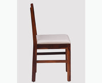 Brazos Sheesham Wood Study Dining Chair Set of Two - Wooden Chairs - Furniselan  -  Maple-Finish