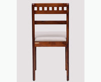 Brazos Sheesham Wood Study Dining Chair Set of Two - Wooden Chairs - Furniselan  -  Maple-Finish
