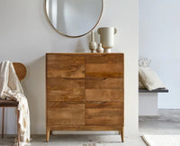 Bressels Solid Wood Chest of Drawer Storage Furniselan - Natural-Oak-Finish